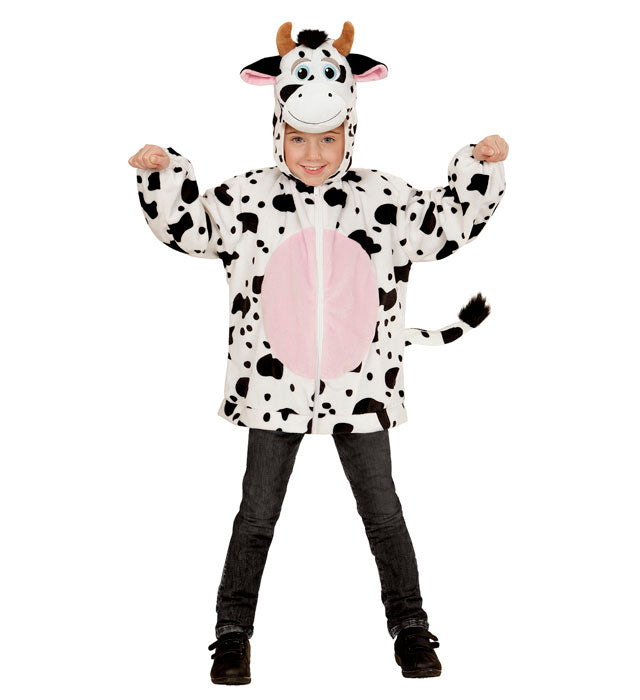 Cow In Soft Plush  Hoodie With Mask 