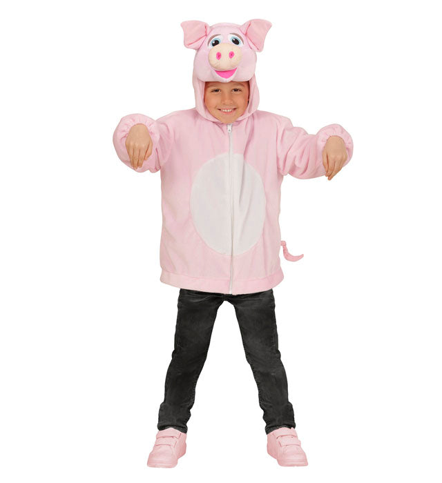 Pig In Soft Plush  Hoodie With Mask 