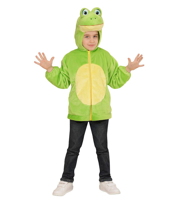 Frog In Soft Plush  Hoodie With Mask 