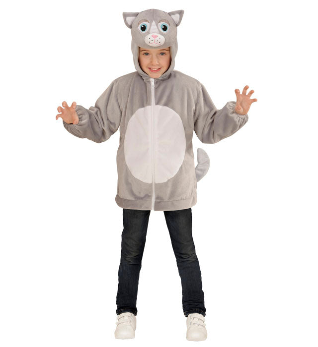 Cat In Soft Plush  Hoodie With Mask 