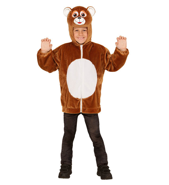 Bear In Soft Plush  Hoodie With Mask 