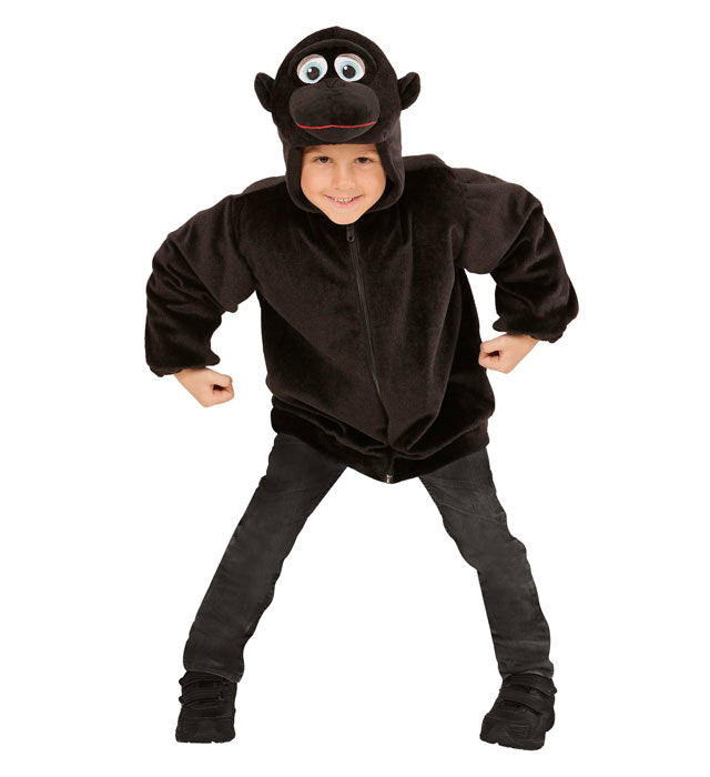 Gorilla In Soft Plush  Hoodie With Mask 