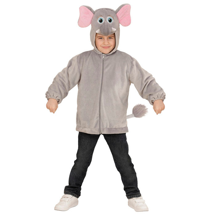 Elephant In Soft Plush  Hoodie With Mask 