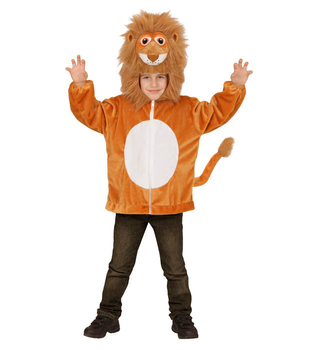 Lion In Soft Plush  Hoodie With Mask 