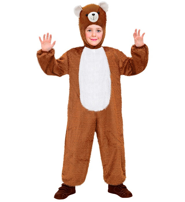 Funny Bear  Hooded Jumpsuit With Mask 