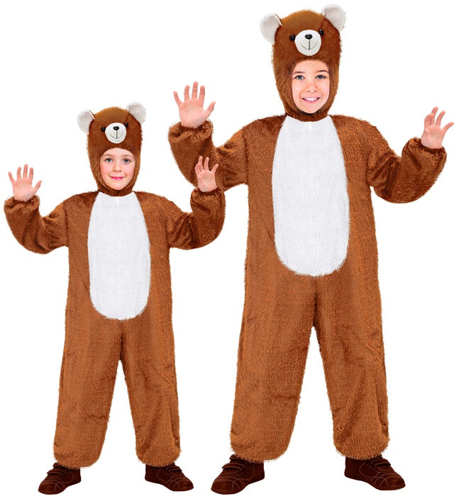 Funny Bear  Hooded Jumpsuit With Mask 