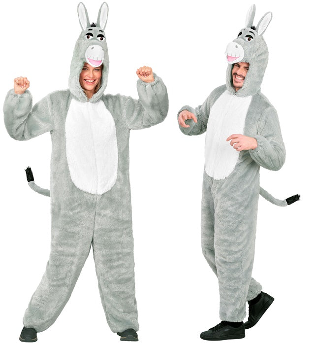 Donkey In Soft Plush  Hooded Jumpsuit With Mask 