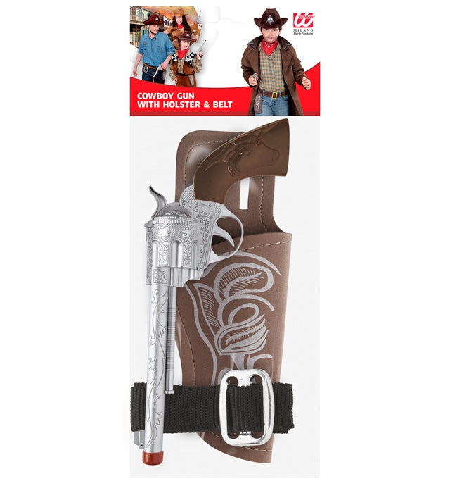 Cowboy Gun With Holster And Belt 28 Cm