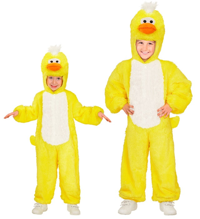 Duck In Soft Plush  Hooded Jumpsuit Withmask 