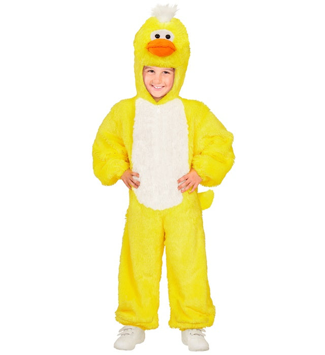 Duck In Soft Plush  Hooded Jumpsuit Withmask 