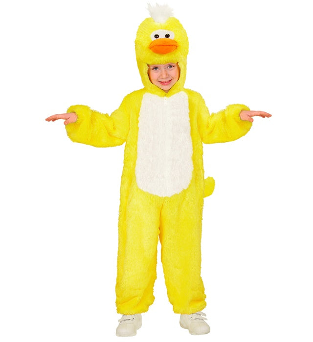 Duck In Soft Plush  Hooded Jumpsuit Withmask 