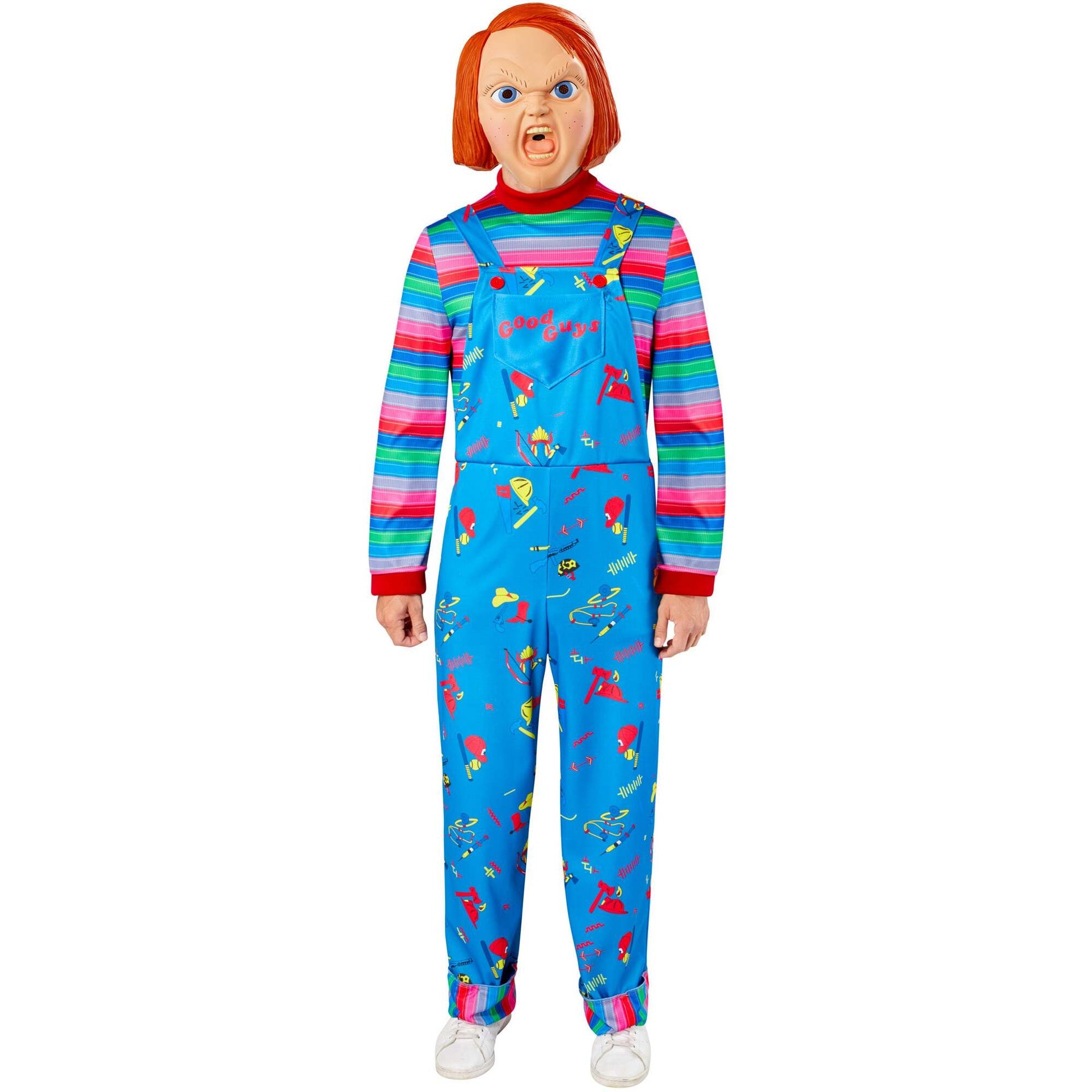 Chucky Adult Costume Childs Play 2 Jumpsuit and Mask 1