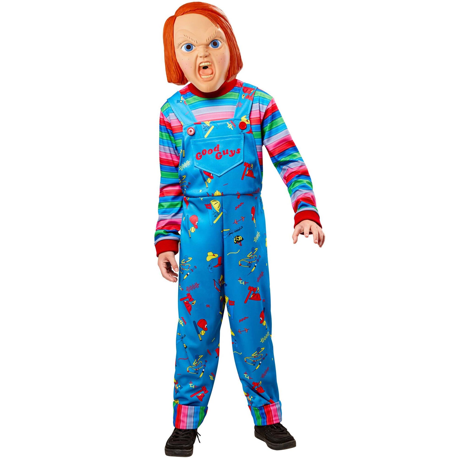 Childs Play 2 Chucky Costume Jumpsuit and Mask for Kids 1