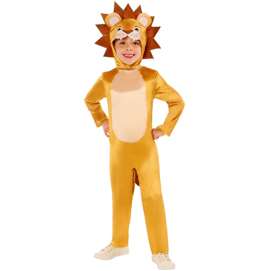 Lion Jumpsuit with Hooded Headpiece and Detachable Tail for Kids 1