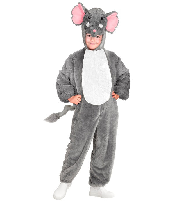 Elephant In Soft Plush  Hooded Jumpsuit With Mask 