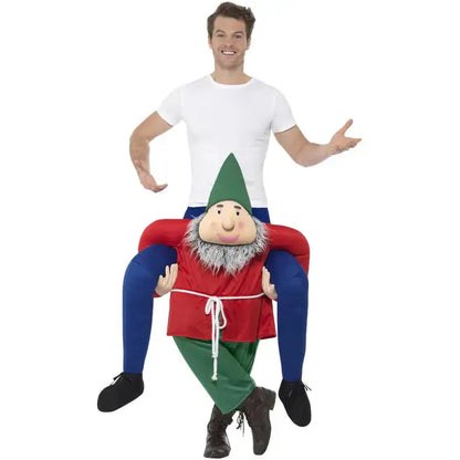 Piggyback Gnome Costume Green One Piece Suit with Mock Legs 1
