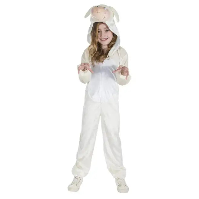 Lamb Costume Easter Dress Up Jumpsuit with Hood 1