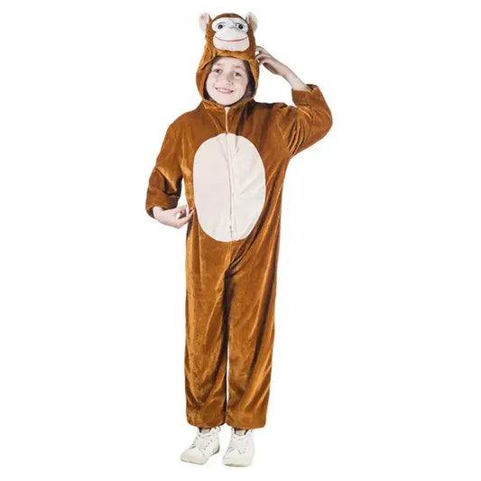 Monkey Costume Kids Dress Up Jumpsuit with Hood 1