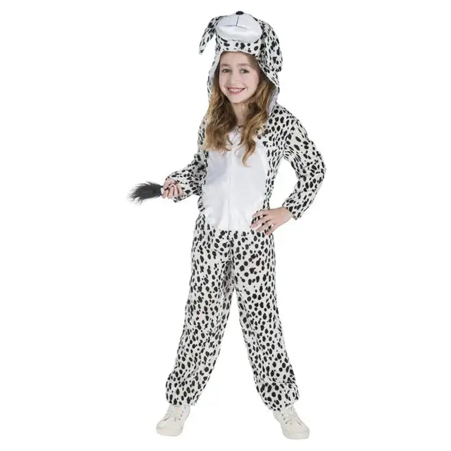 Dalmation Costume Kids Dress Up Jumpsuit with Hood 1