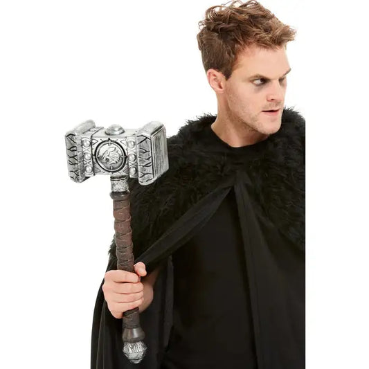 Hammer Prop Silver 52cm Medieval War Costume 1