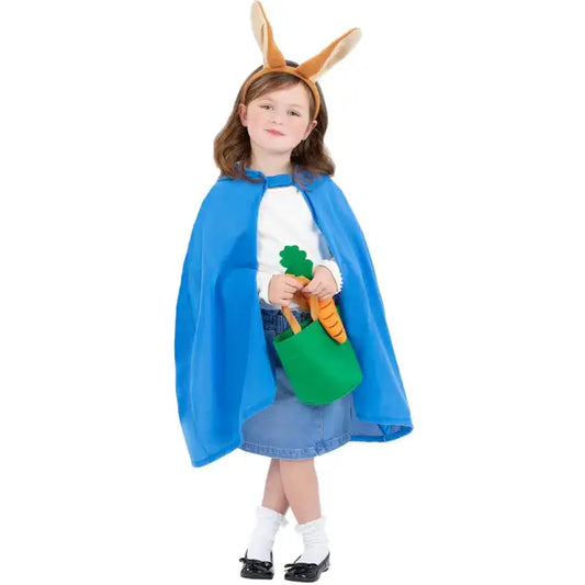 Rabbit Kit Child with Hooded Cape Headband Fabric Bucket and Carrot 1