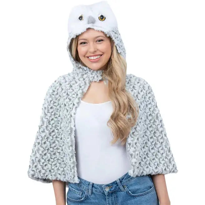 Baby Owl Plush Cape for Adults Cozy and Enchanting Costume Wrap 1