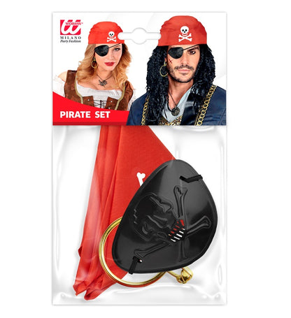 Pirate Set  Bandana, Eyepatch, Earring 