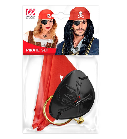 Pirate Set  Bandana, Eyepatch, Earring 