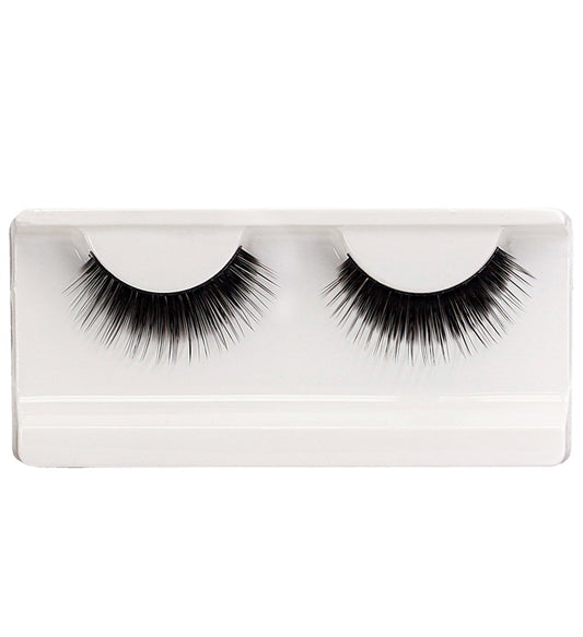 Black Thick Eyelashes In Box With Glass Bottle Glue