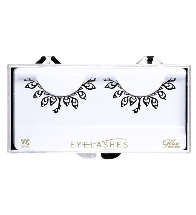 Black Fashion Tattoo Eyelashes In Box With Glass Bottle Glue