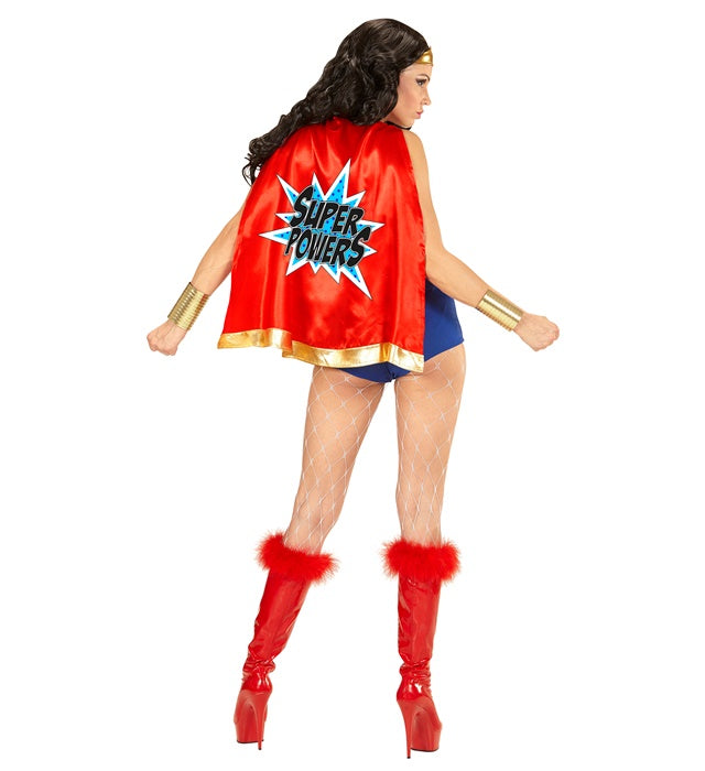 Super Powers Girl  Dress, Belt, Headpiece, Cape 