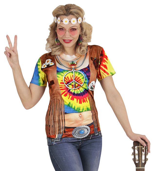 Hippie  Photorealistic Sublimation Printed T-Shirt 
