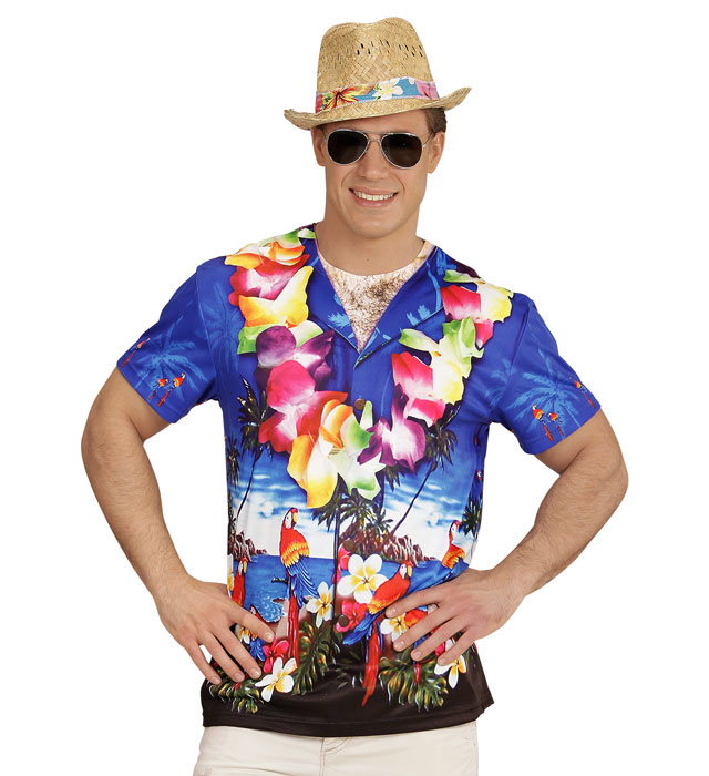 Hawaiian  Photorealistic Sublimation Printed T-Shirt 