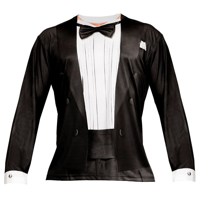 Tuxedo  Photorealistic Sublimation Printed Long Sleeve T-Shirt 