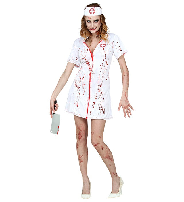 Zombie Nurse  Dress, Headpiece 