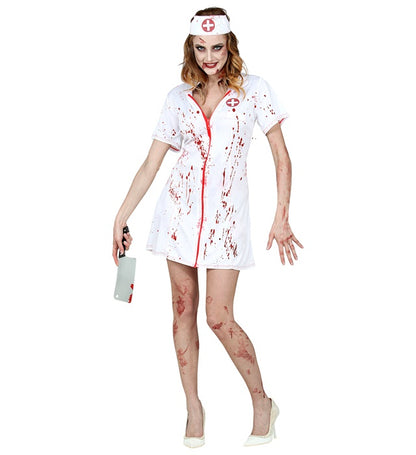 Zombie Nurse  Dress, Headpiece 