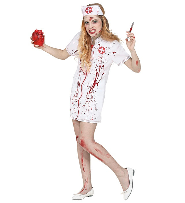 Zombie Nurse  Dress, Headpiece 