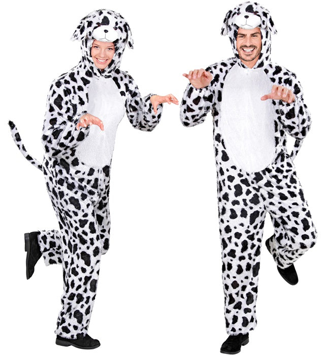 Funny Dalmatian  Hooded Jumpsuit With Mask 