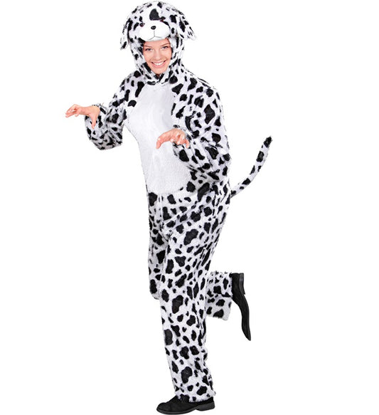 Funny Dalmatian  Hooded Jumpsuit With Mask 