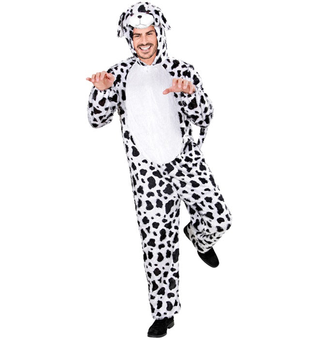 Funny Dalmatian  Hooded Jumpsuit With Mask 