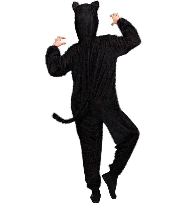 Funny Cat  Hooded Jumpsuit With Mask 