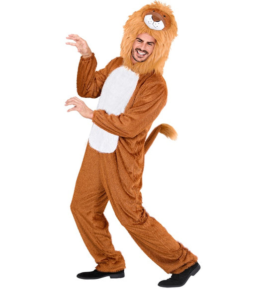 Funny Lion  Hooded Jumpsuit With Mask 