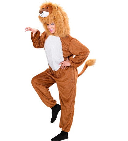 Funny Lion  Hooded Jumpsuit With Mask 