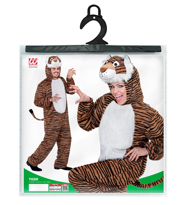 Funny Tiger  Hooded Jumpsuit With Mask 