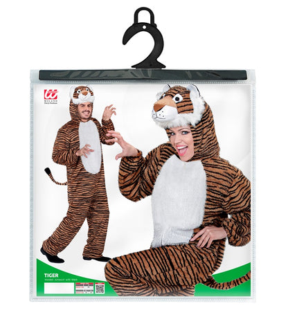 Funny Tiger  Hooded Jumpsuit With Mask 