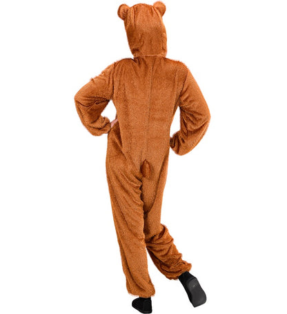 Funny Bear  Hooded Jumpsuit With Mask 