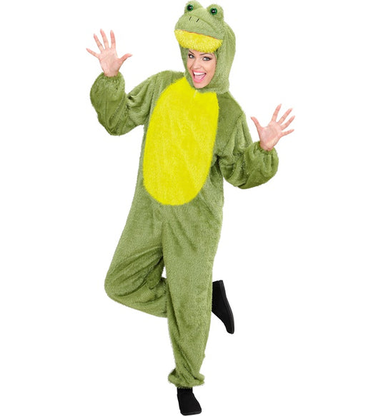 Funny Frog  Hooded Jumpsuit With Mask 