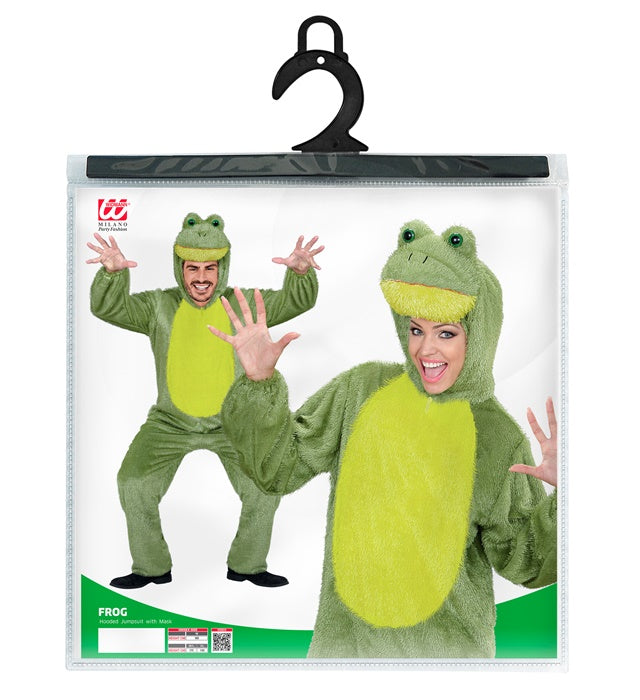 Funny Frog  Hooded Jumpsuit With Mask 