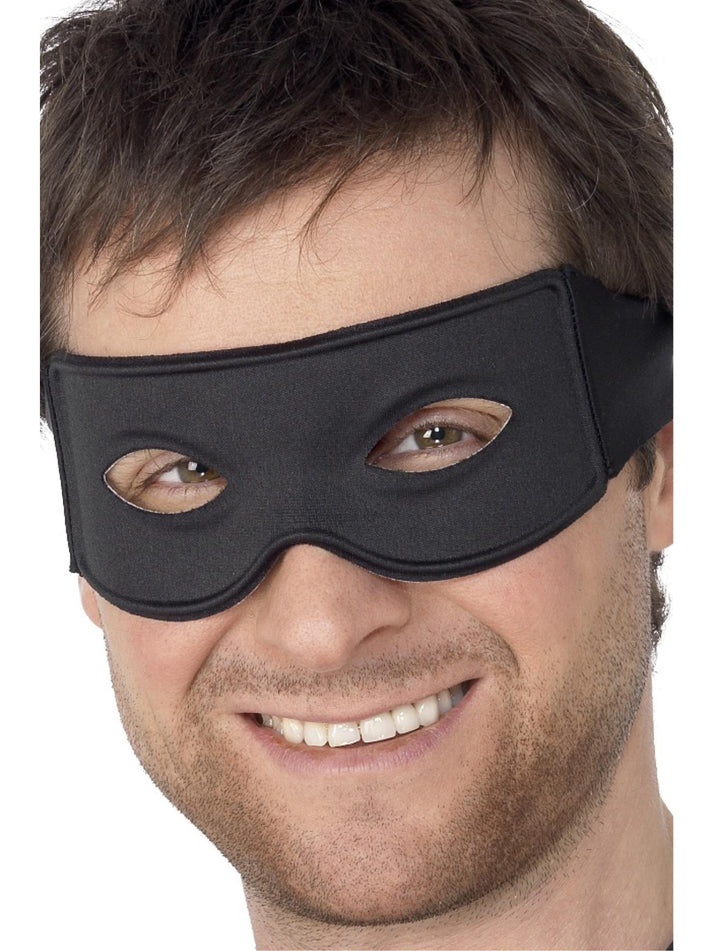 Bandit Eyemask with Tie Scarf Black Adult Superhero Costume Accessory 1
