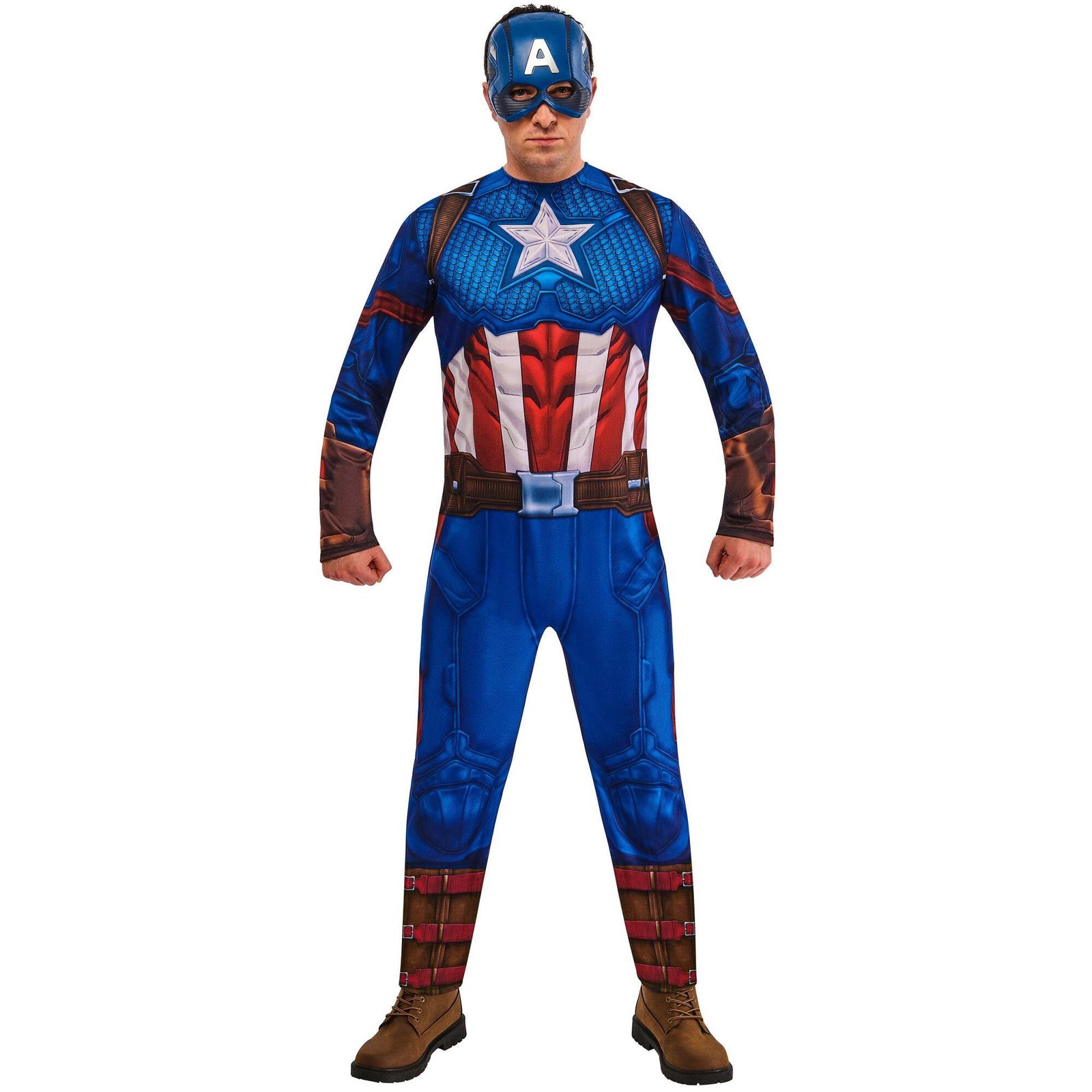 Captain America Adult Costume Avengers Jumpsuit and Mask 1